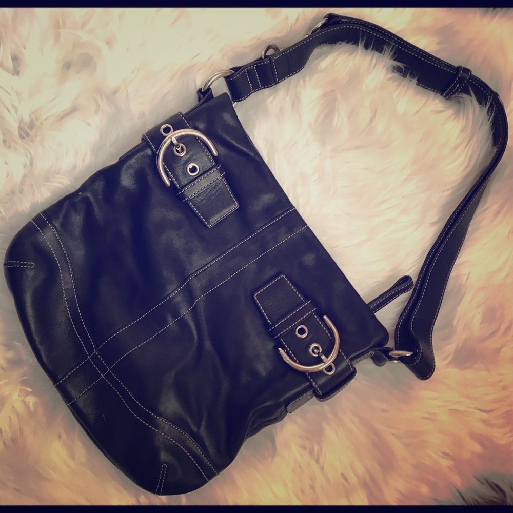 Black Leather Coach Bag